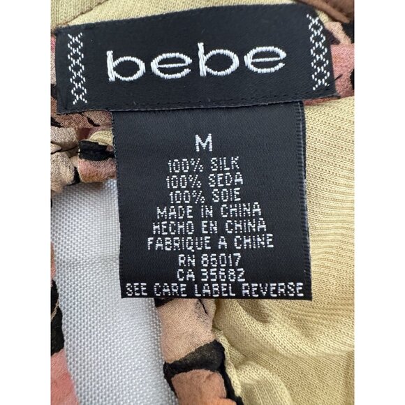 Vintage Y2K Rare Find Bebe Women Medium Silk Babydoll Cami Pink Mocha Boho Fairy - Picture 7 of 14